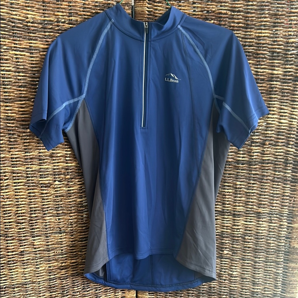 L.L. Bean Blue Cycling Jersey, men’s size M